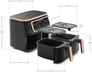 Karaca Air Pro Cook Duo Tandır XXXL 8 lt Rosegold Yağsız Fritöz