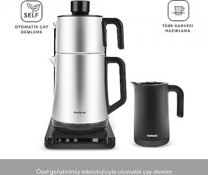 Homend Smart Royaltea Plus 1781H 2in1 Çelik Otomatik Türk Kahve ve Çay Makinesi