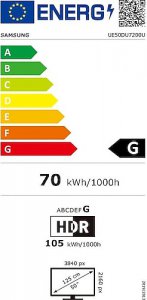 Samsung 50DU7200 4K Ultra HD 50